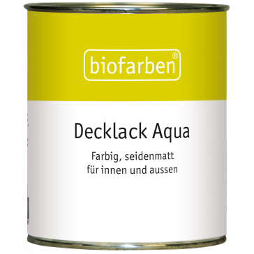 Biofarben Decklack Aqua farbig seidenmatt 0,75 l