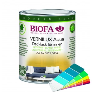 BIOFA Vernilux Aqua Decklack für innen, farbig seidenmatt